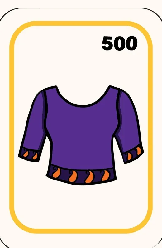 Purple embellished top, 500