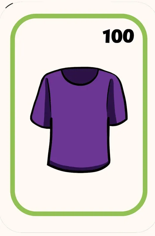 Purple t-shirt, 100
