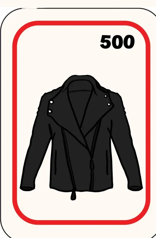 Black leather jacket, 500
