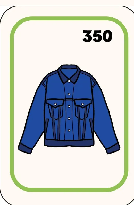 Blue denim jacket, 350